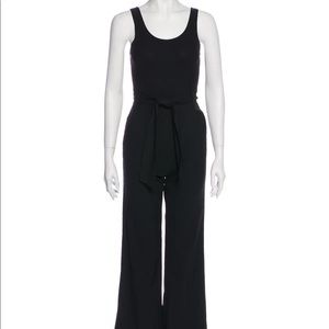 Theory Black Scoop-neck Jumpsuit